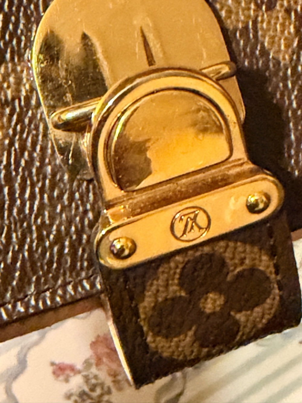 Louis Vuitton Brown Monogram Gold-Tone Clasp Strap Accent - Picture 4 of 12